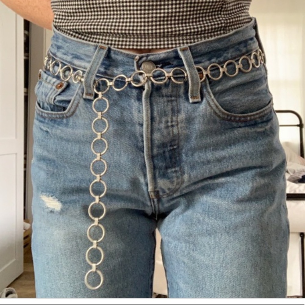 Silver circle belt